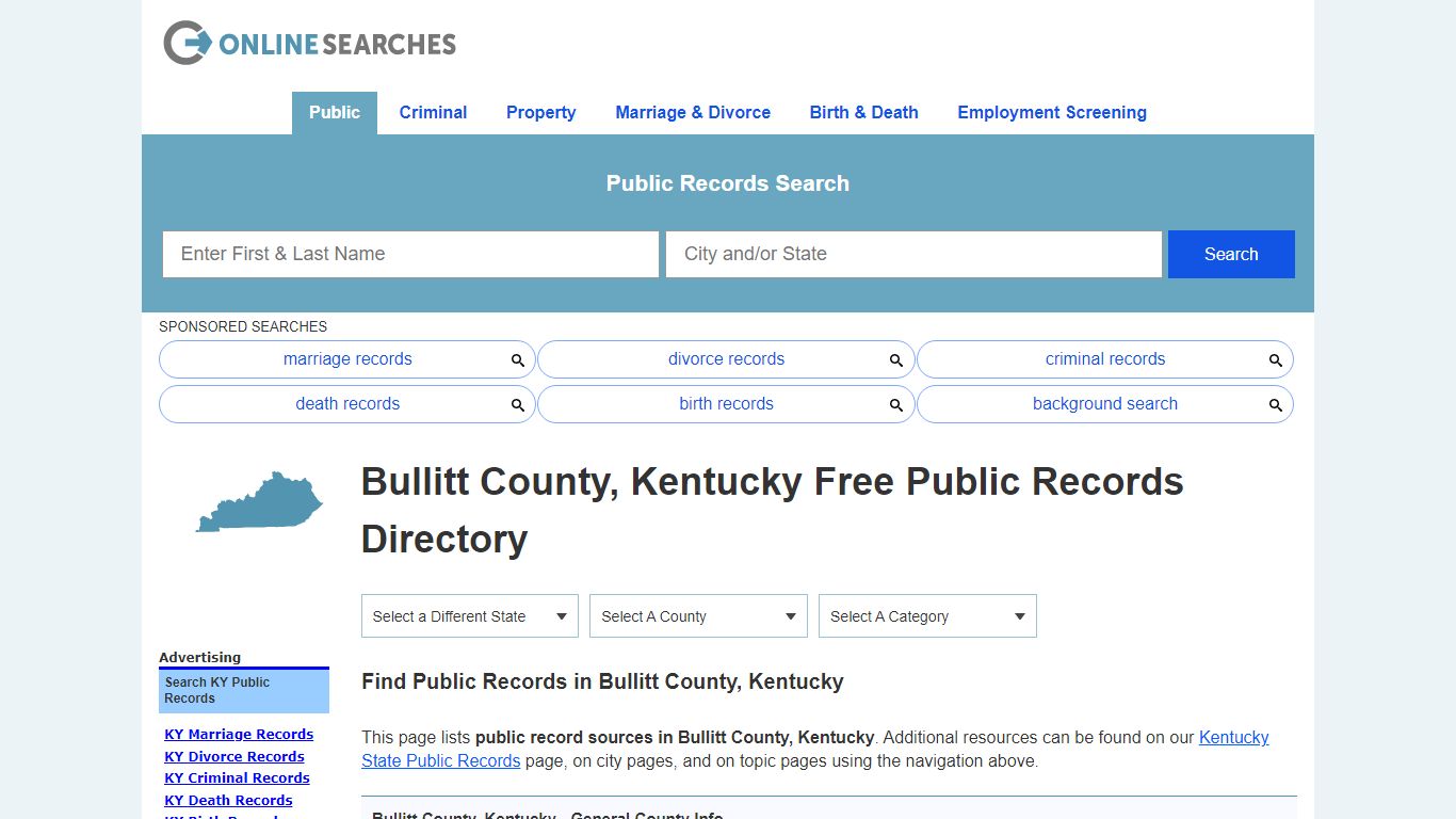 Bullitt County, Kentucky Public Records Directory