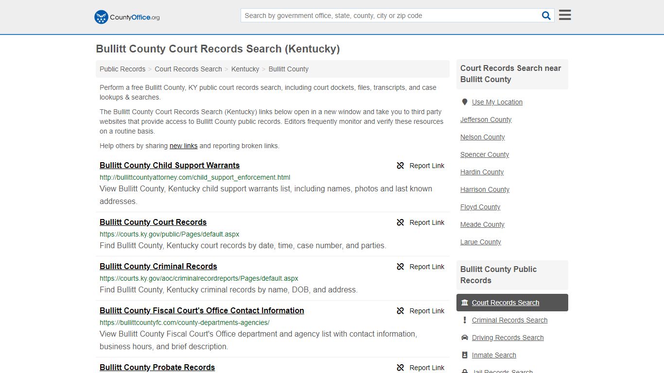 Court Records Search - Bullitt County, KY (Adoptions ...